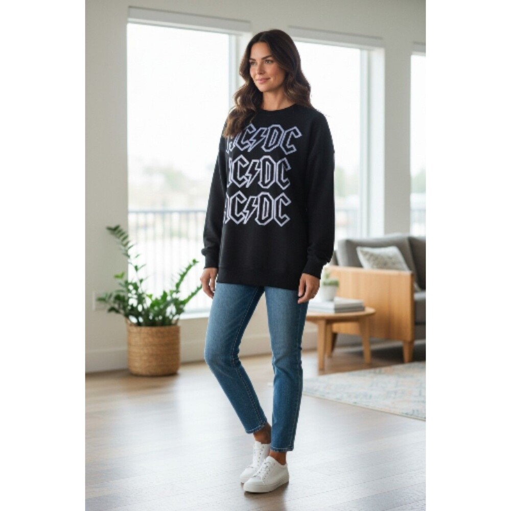 "On A Hiway To Hell", ACDC Sweatshirt,Large(12-14), Roomy,Goth,NWT